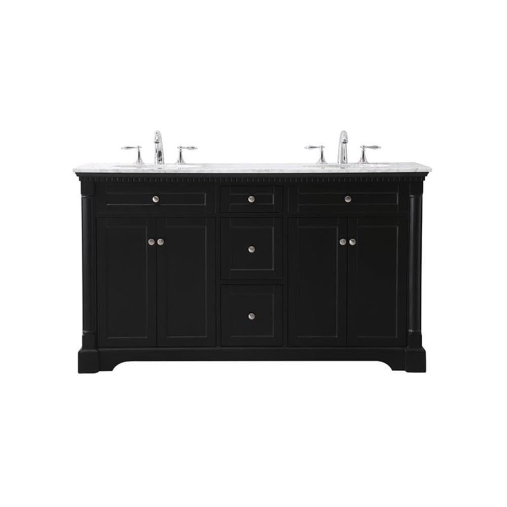 Modern Under Sink Bathroom Storage Organizer Cabinet - 28 Inch Elegant Black LED Double Ring Chandelier for Bathroom & Kitchen Decor - Perfect for Small Space Organization & Stylish Lighting