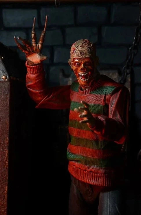 NECA Ultimate Freddy Krueger Action Figure - Nightmare on Elm Street Horror Movie Collectible - Perfect for Halloween Decor & Horror Fan Collections