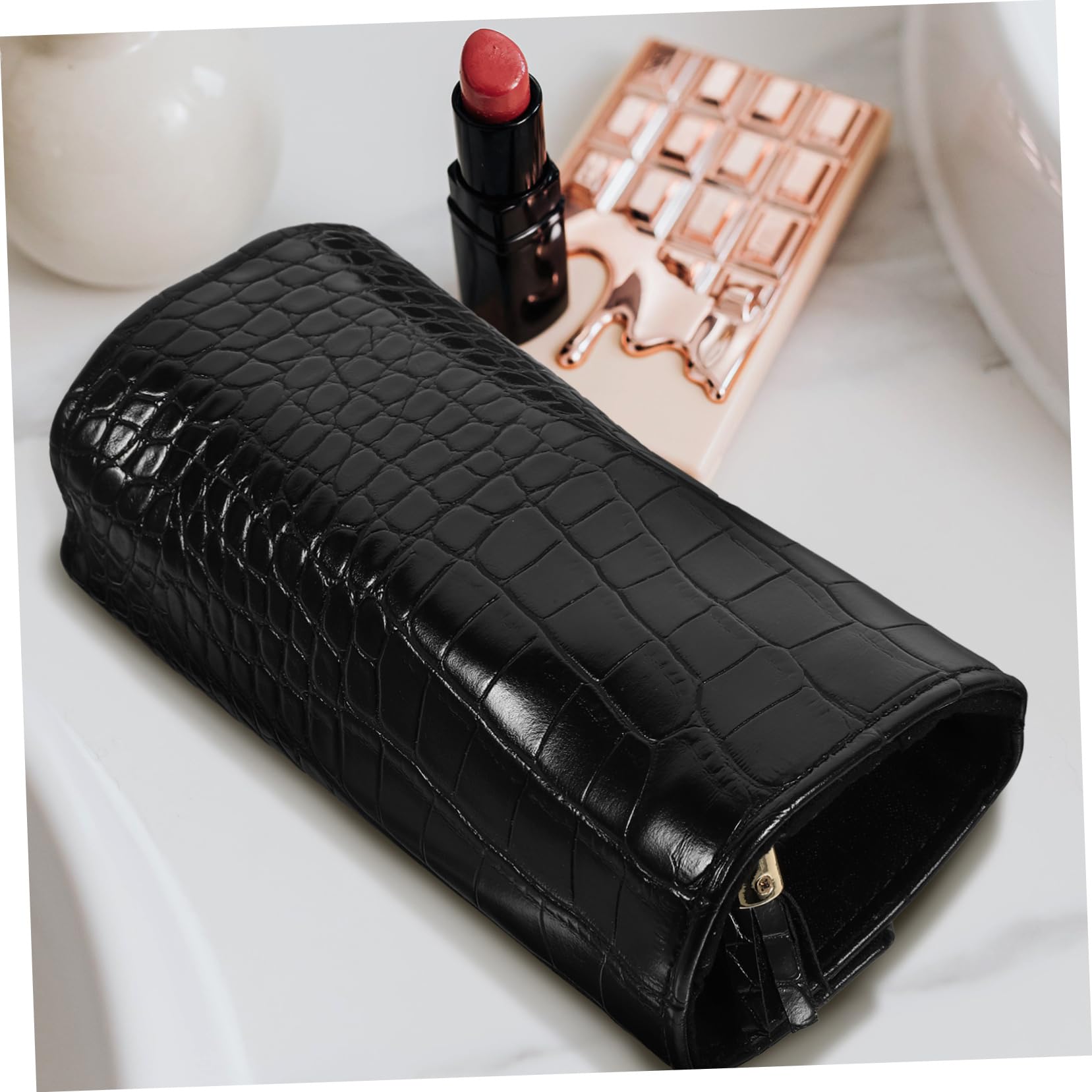 Large Transparent Roll Jewelry Box Organizer - Hanging Toiletry Bag & Travel Tote for Women | Perfect for Travel, Home Storage & Gift Packing | Black Flannel Travel Accessories Pouch with Vacuum Sealer Bags