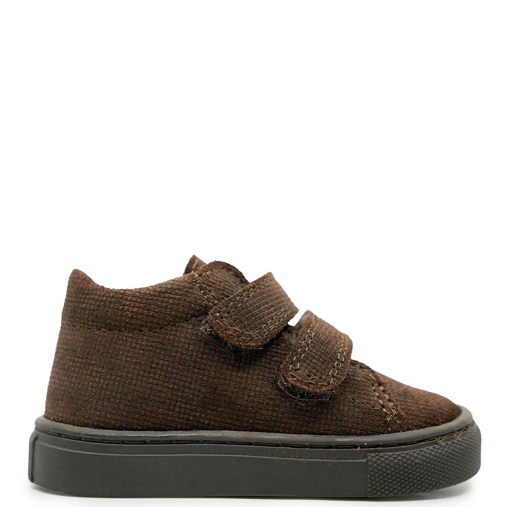 **Atlanta Brown Twill Baby Moccasin Sneakers – Soft & Comfortable First Walkers for Boys & Girls – Perfect for Indoor Play & Outdoor Adventures**
