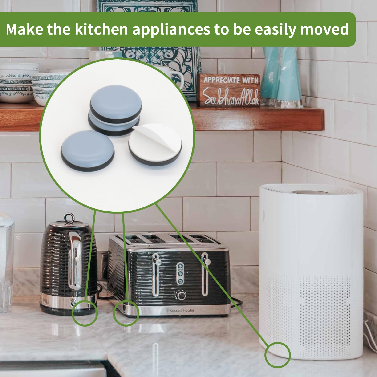 Self-Adhesive Kitchen Counter Sliders - 16PCS 7/8