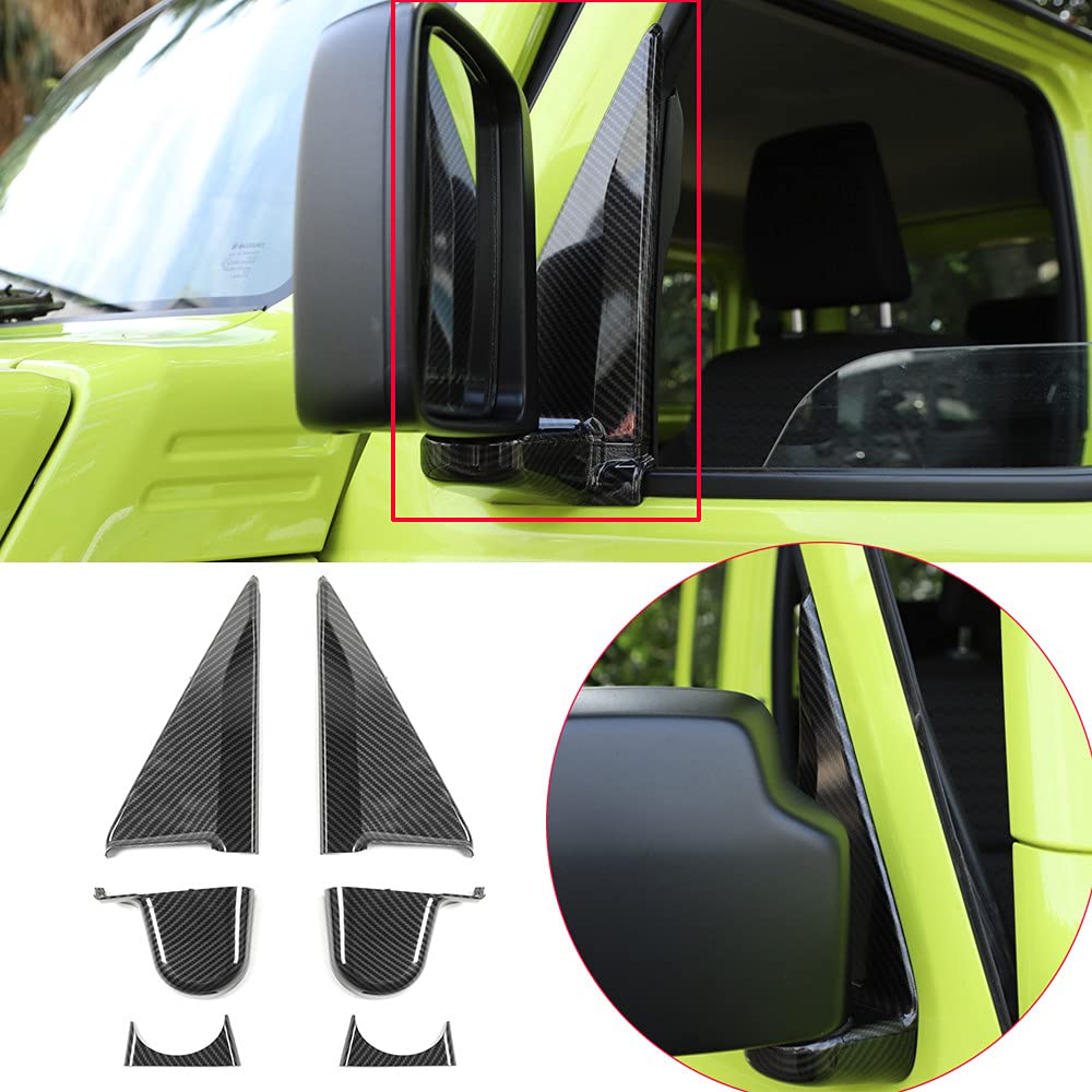 ABS Exterior Side Rearview Mirror Base Cover Decorative Trim for Suzuki Jimny 2019-2021 - Car Accessories Upgrade for Off-Road & Urban Driving
