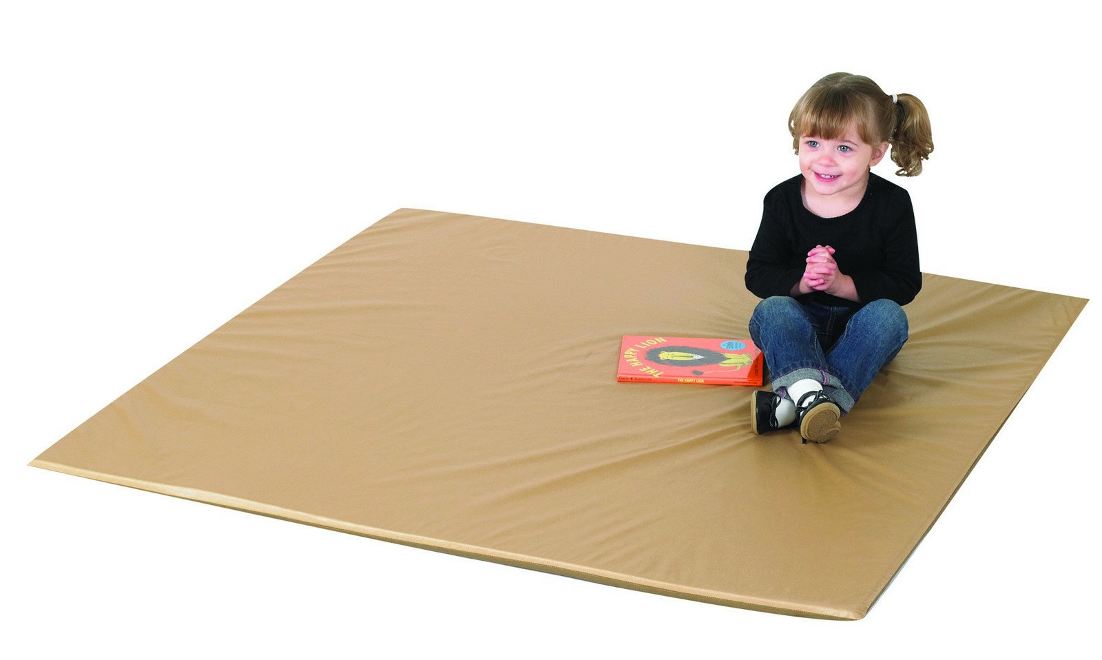 Two-Tone Kids Play Mat for Toddlers & Infants - Non-Slip Floor Activity Mat for Home, Classroom & Homeschool - Walnut & Almond Colors - Perfect for Playtime, Learning & Nursery Decor