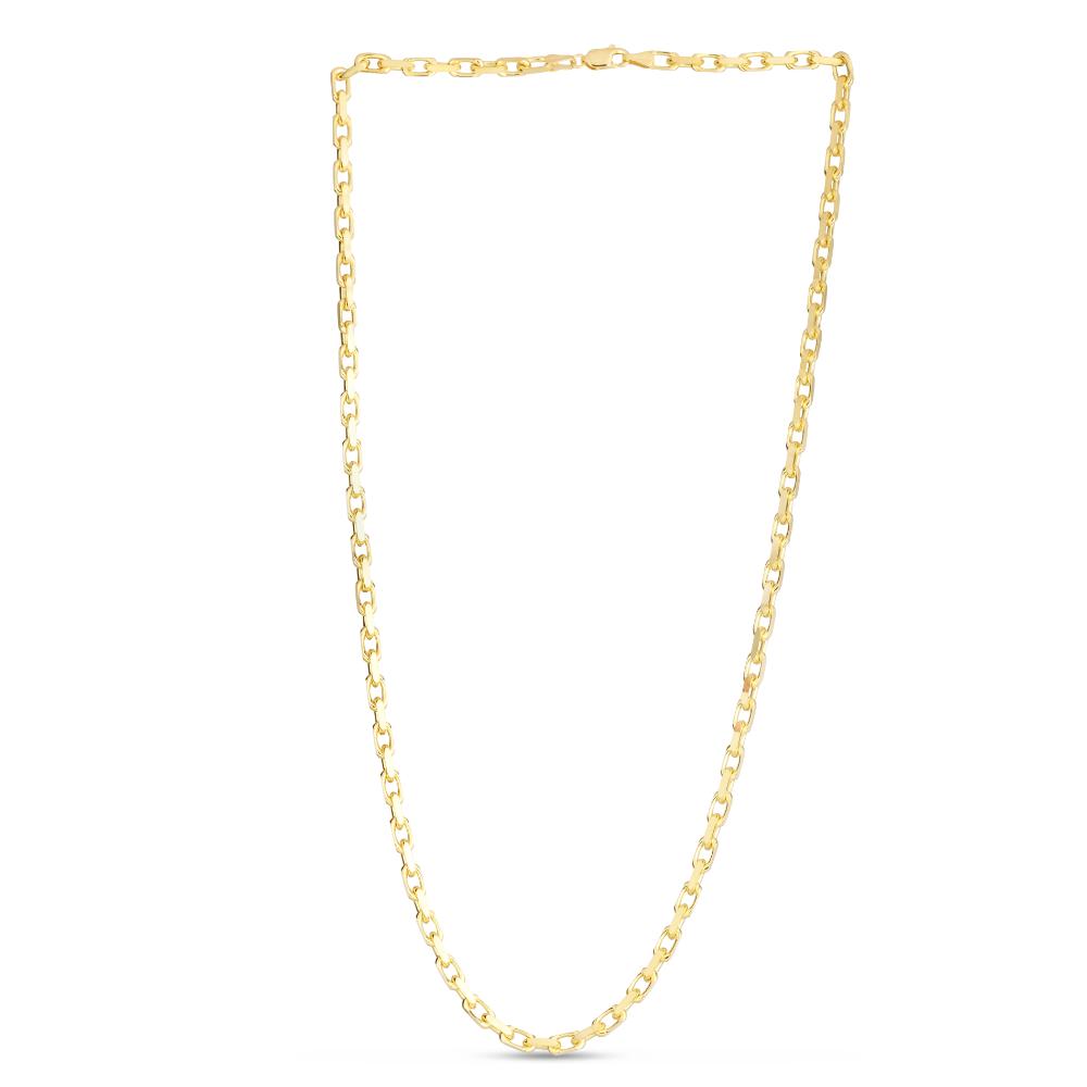 14K Gold 3.6mm French Cable Chain Necklace - Dainty Layering Chain for Women, Perfect for Everyday Wear & Gift Giving