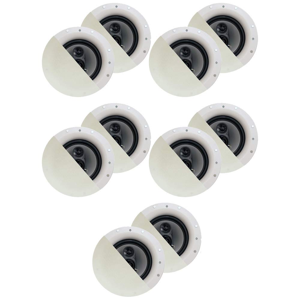 Acoustic Audio CSic84 Frameless 8-Inch In-Ceiling Speakers - 5 Pair Pack, 3-Way Home Theater Sound System for Immersive Audio Experience | Perfect for Living Rooms, Home Theaters & Multi-Room Audio Setups