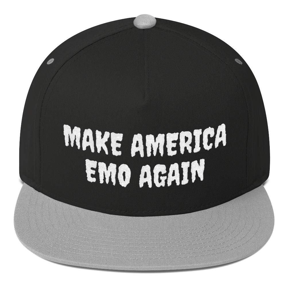 Make America Emo Again Snapback Hat - Embroidered Cotton Baseball Cap for Men & Women - Perfect for Concerts, Festivals and Streetwear Fashion