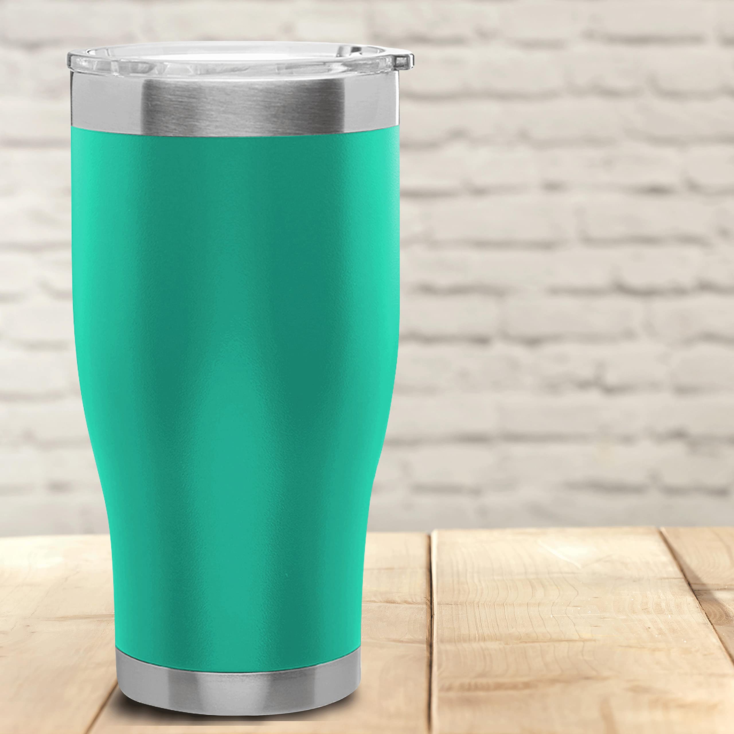 Premium 28 oz Stainless Steel Tumblers Set of 6 - Insulated Hot & Cold Travel Mugs for Coffee, Smoothies, Soda - Bulk Pack for Restaurants, Office, Gym & Outdoor Activities - Mint Green