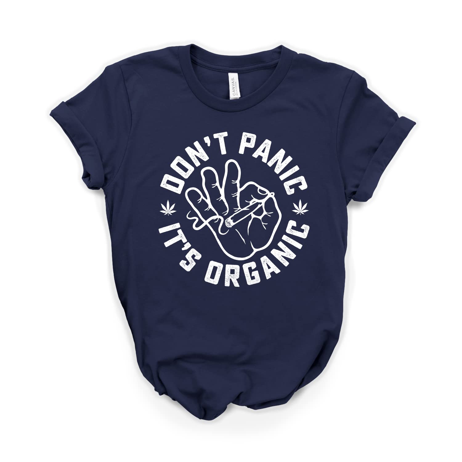 Organic Cannabis T-Shirt - Don’t Panic It's Organic Weed Shirt - Soft Unisex 420 Apparel - Botanical Marijuana Graphic Tee for Men & Women - Perfect for Festivals, Casual Wear & Stoner Fashion