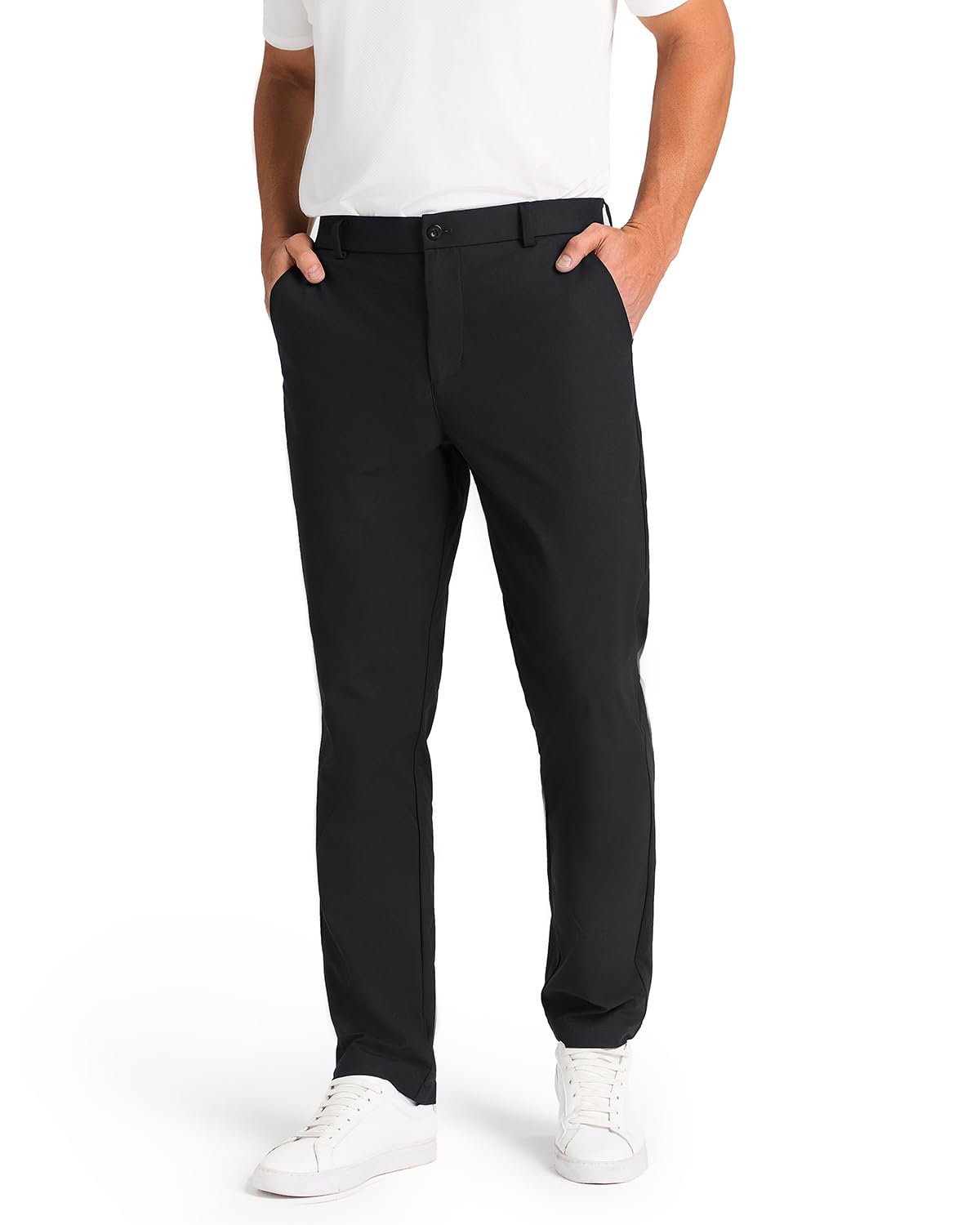 Men's Classic Fit Golf Pants - Stretch Work Dress Pants 30/32/34 Inch - Lightweight Casual Pants with Pockets - Perfect for Golf, Office & Business Casual Wear