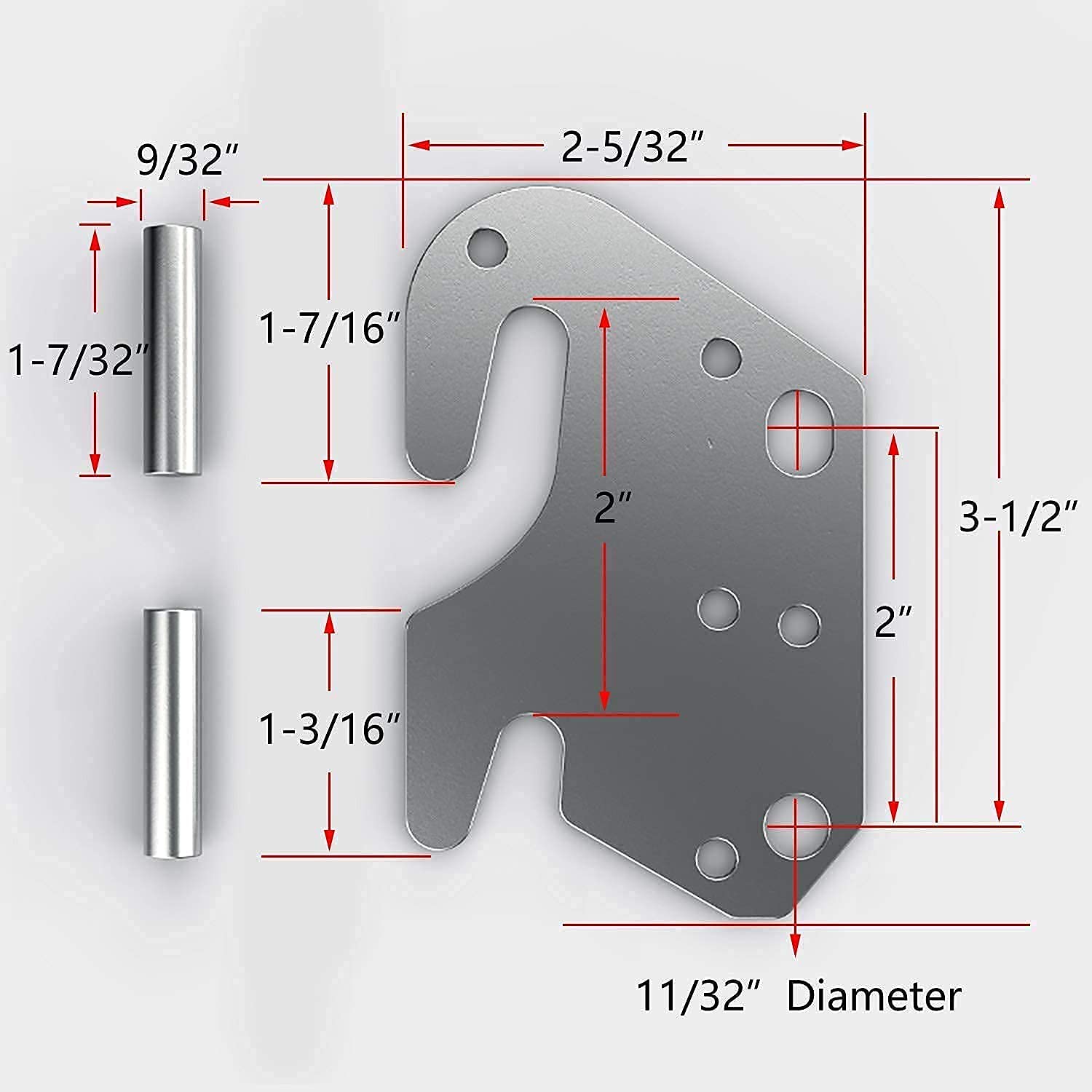 4 PCS Universal Wood Bed Rail Hook Plates - Heavy Duty Bed Frame Brackets for Headboard & Footboard with Pins - Replacement Parts for Wooden Beds & DIY Bed Construction - Perfect for Bedroom Furniture Repair & Custom Bed Building Projects