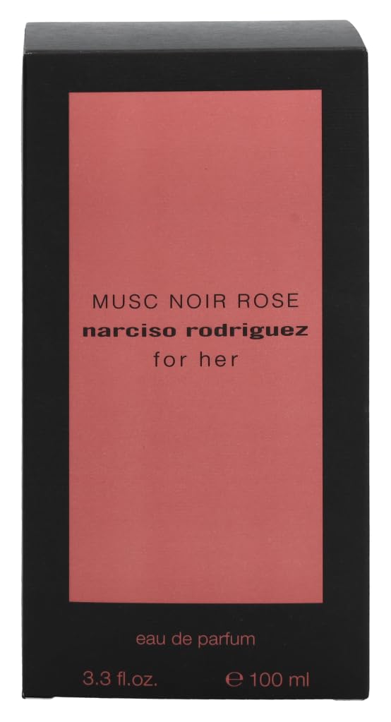 Narciso Rodriguez Musc Noir Rose for Women - 3.3 oz Eau de Parfum Spray | Floral Woody Musk Perfume for Date Night & Special Occasions