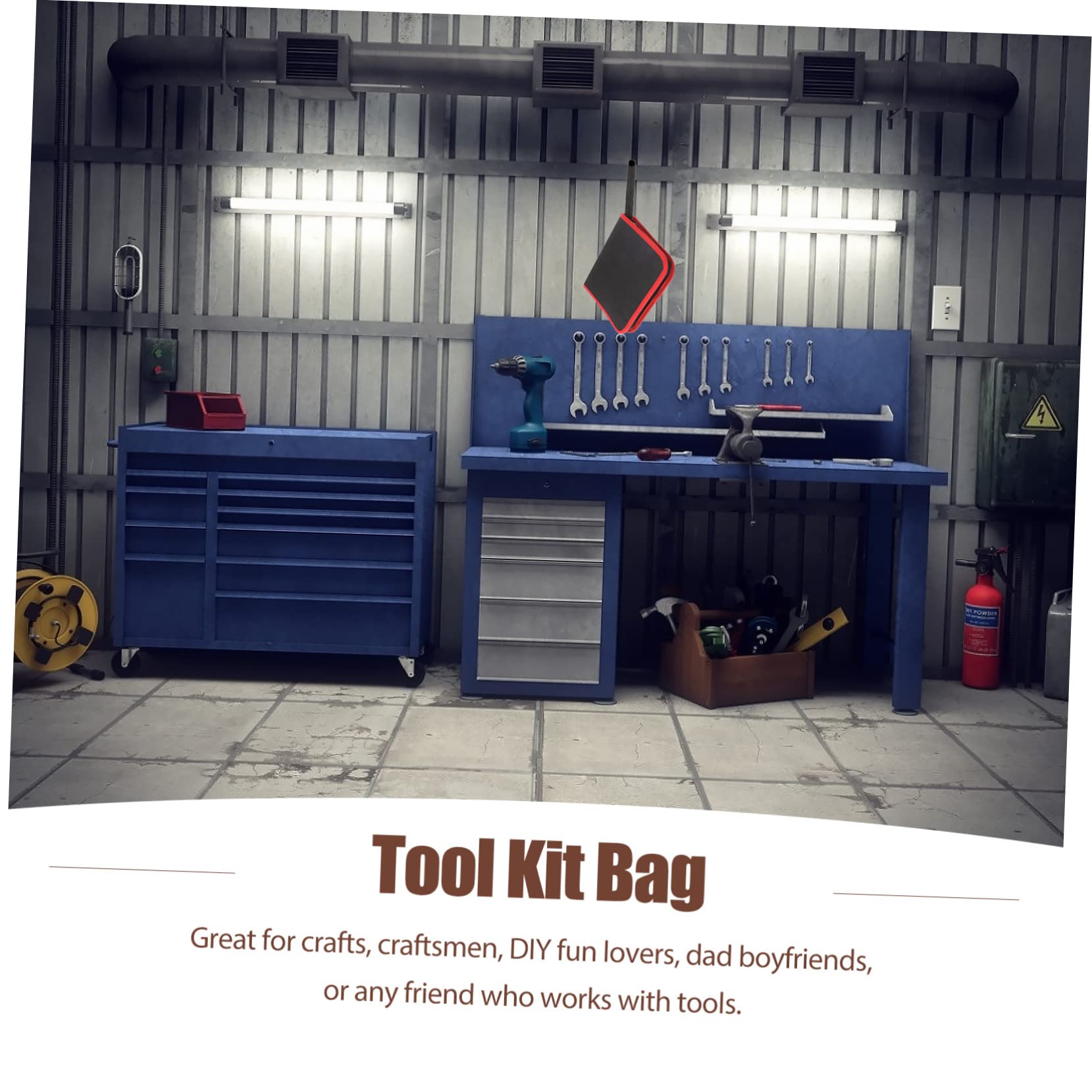 DOITOOL Heavy Duty Handheld Drill Bit Pouch - Oxford Cloth Tool Organizer with Zipper for Screws, Drill Bits & Small Tools - Perfect for Electricians, Carpenters & DIY Home Improvement Projects