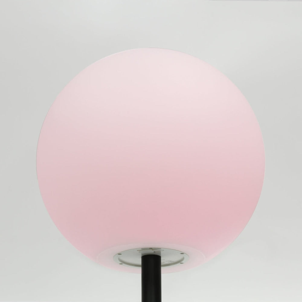 Modern LED Mood Metal Floor Lamp with 18CM DC Power Round Plastic Shade - Black | Adjustable Brightness for Living Room, Bedroom & Office Lighting Decor