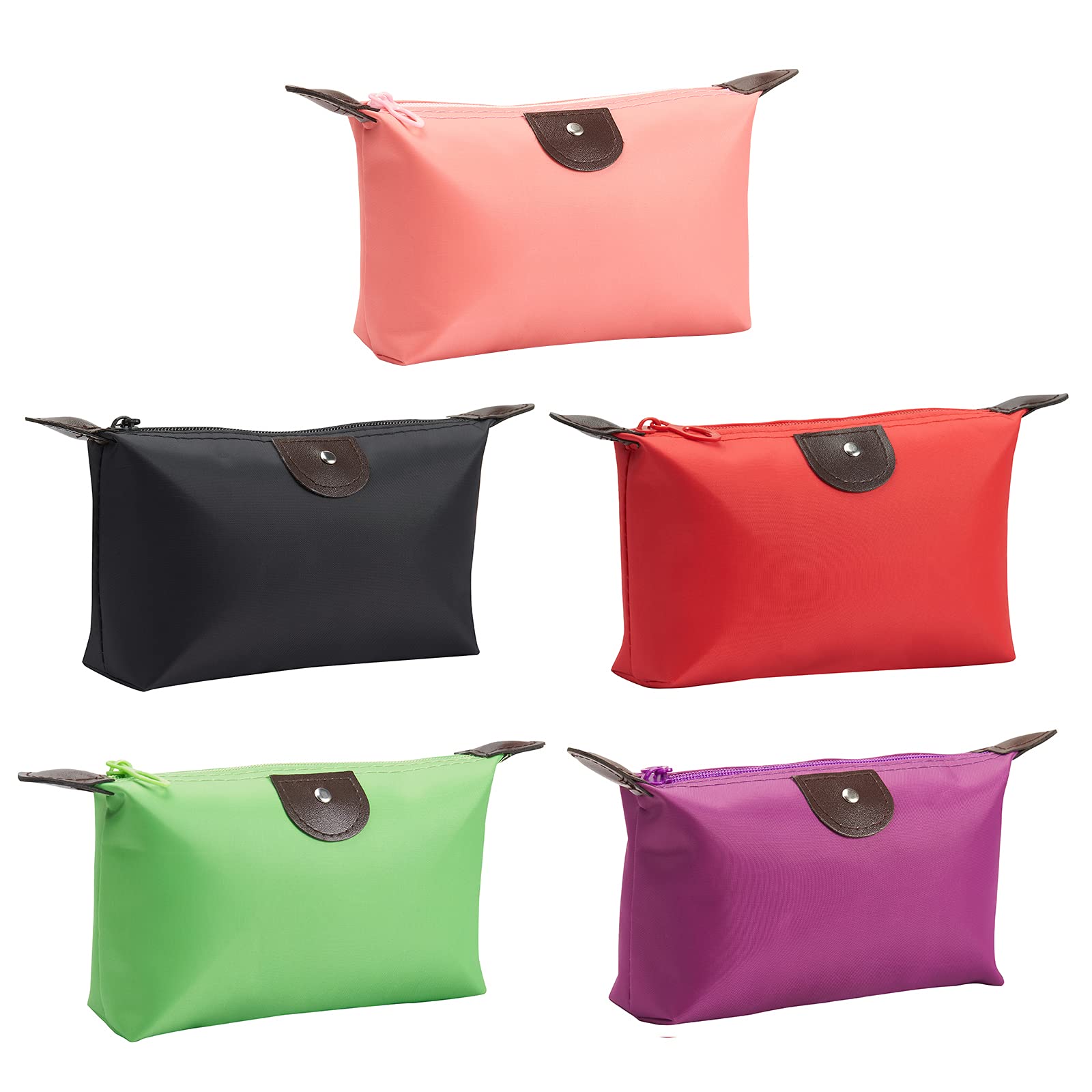 5PCS Cute Small Waterproof Makeup Bags for Purse - Mini Zipper Cosmetic Travel Organizer for Luggage Accessories (5PCS Style 1) - Perfect for Travel, Gym, Daily Essentials & Gift Giving