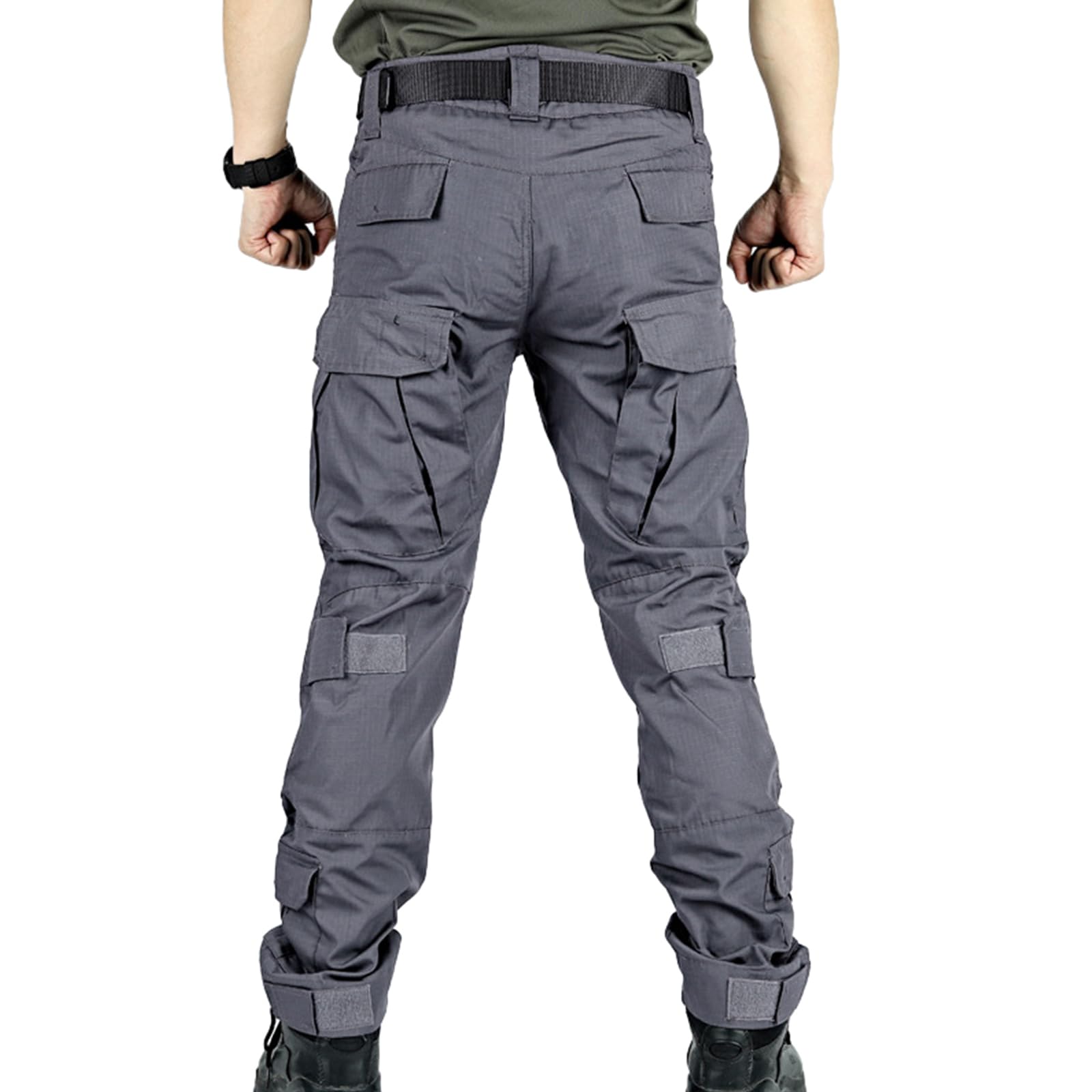 **Men's Tactical Cargo Pants - Camo Ripstop Outdoor Hiking & Work Pants with Multi-Pockets (No Belt, No Kneepad) - Perfect for Hunting, Camping & Adventure Activities**