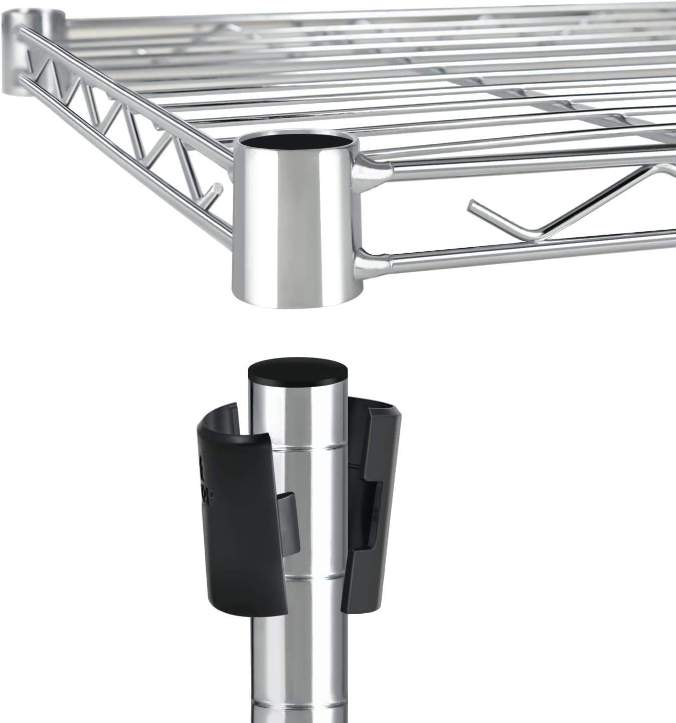 YSSOA Heavy Duty 4-Tier Steel Wire Shelving Unit - 35.83