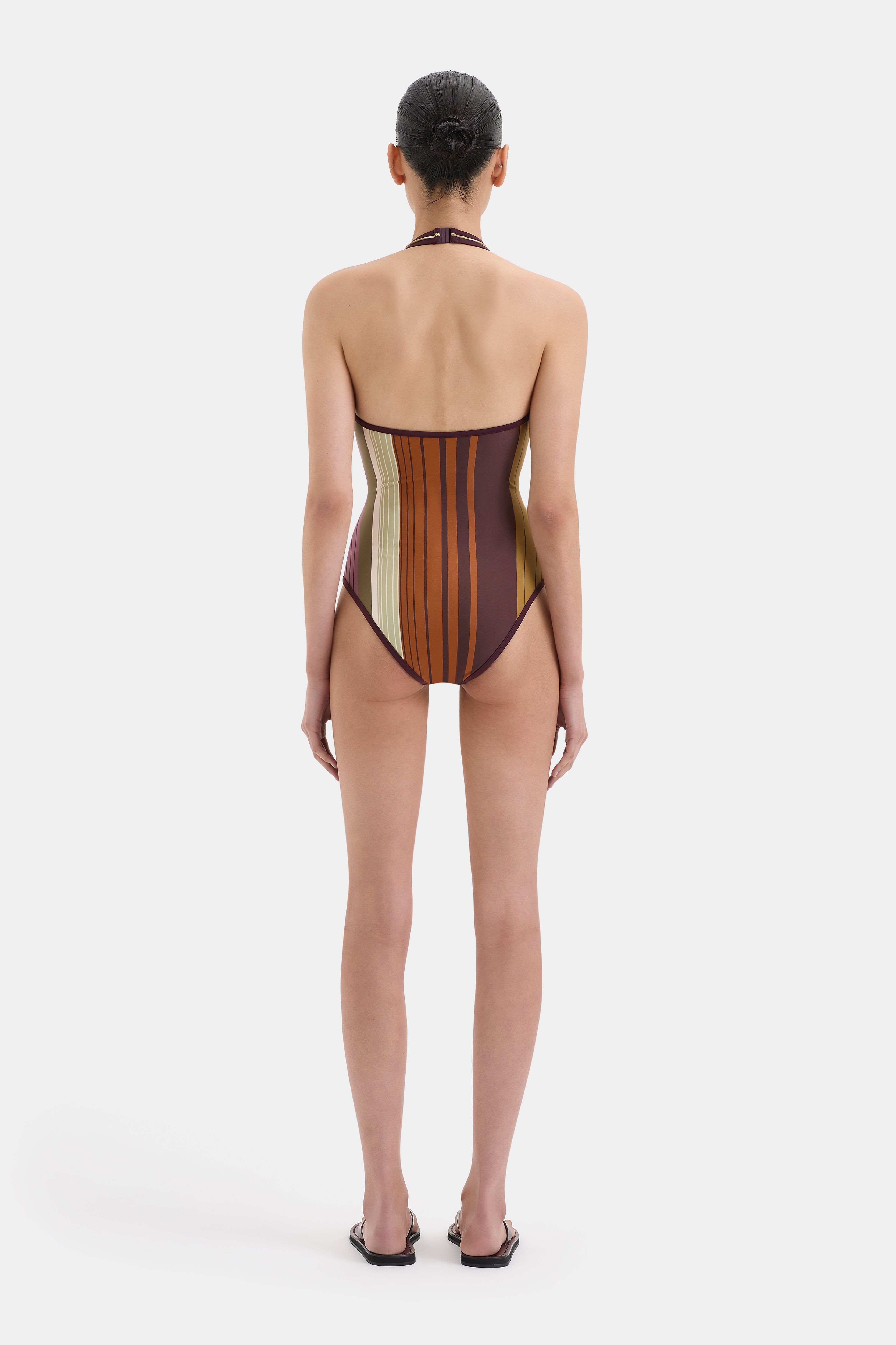 Fontana Halter One Piece Swimsuit - Women's Sexy High Cut Monokini Bathing Suit for Beach, Pool, and Summer Vacations