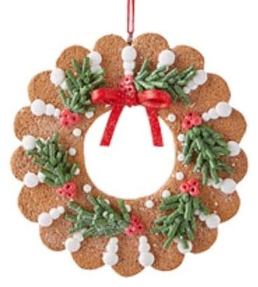 5 Pack Holiday Gingerbread Cookie Ornaments - Christmas Tree Decorations for Home, Party & DIY Crafts