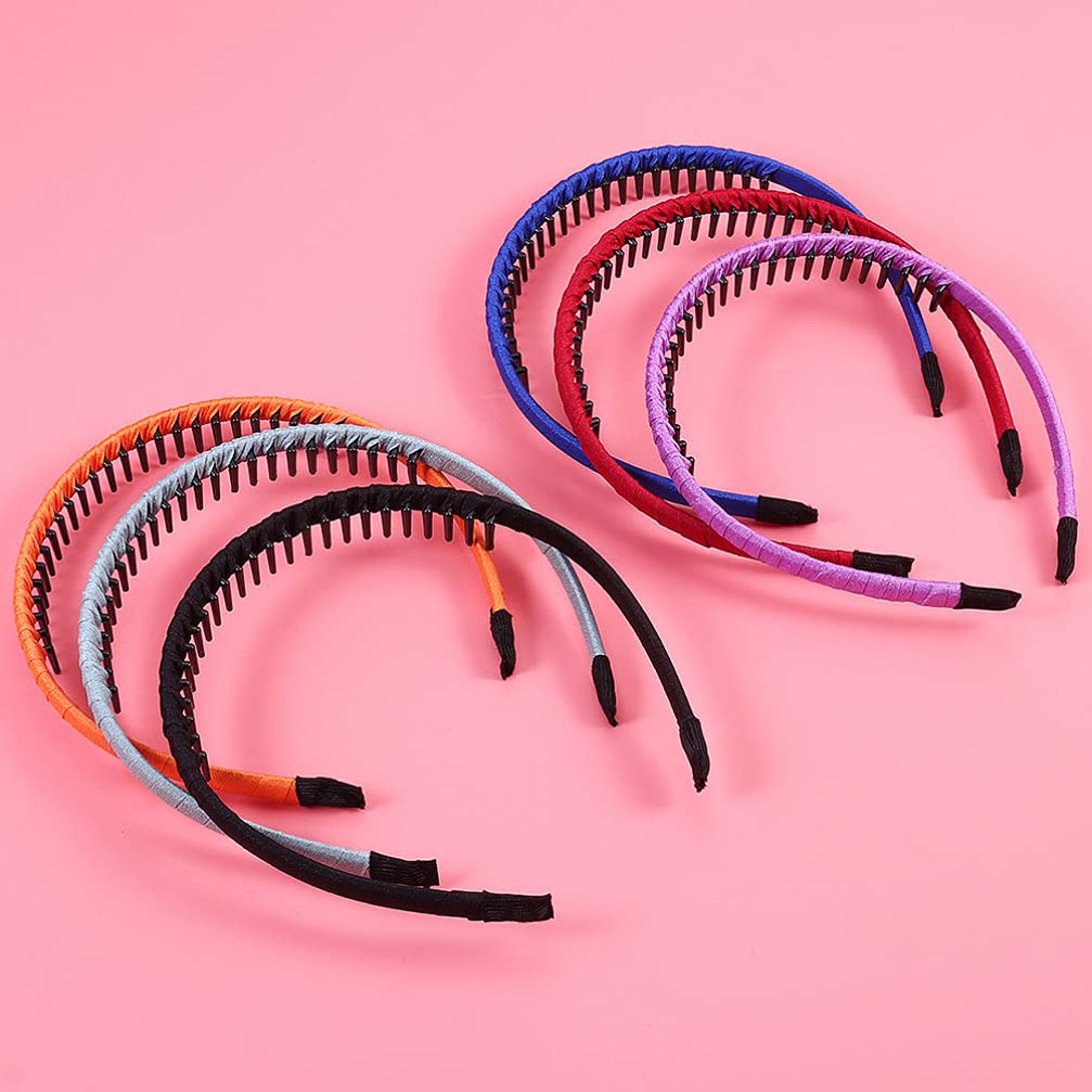 HEALLILY 8 Pack Simple Headbands for Women - Non-Slip Teeth Hair Hoops, Exquisite Hair Accessories for Girls, Home & Daily Use - Perfect for Workouts, Yoga, and Styling