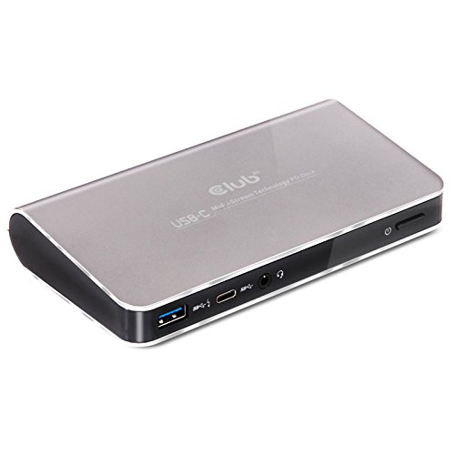 Club 3D USB-C Dual Display 4K HDMI/DP Docking Station with Power Delivery - Compatible with Windows, Mac OS, Chrome & Ubuntu - Perfect for Home Office & Multi-Monitor Workstations