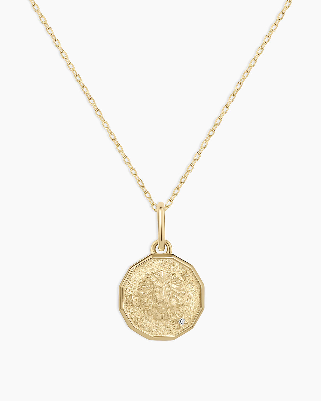 12 Zodiac Diamond Coin Charm Necklace - Elegant Gold Pendant for Women - Perfect for Birthdays, Anniversaries & Gifts