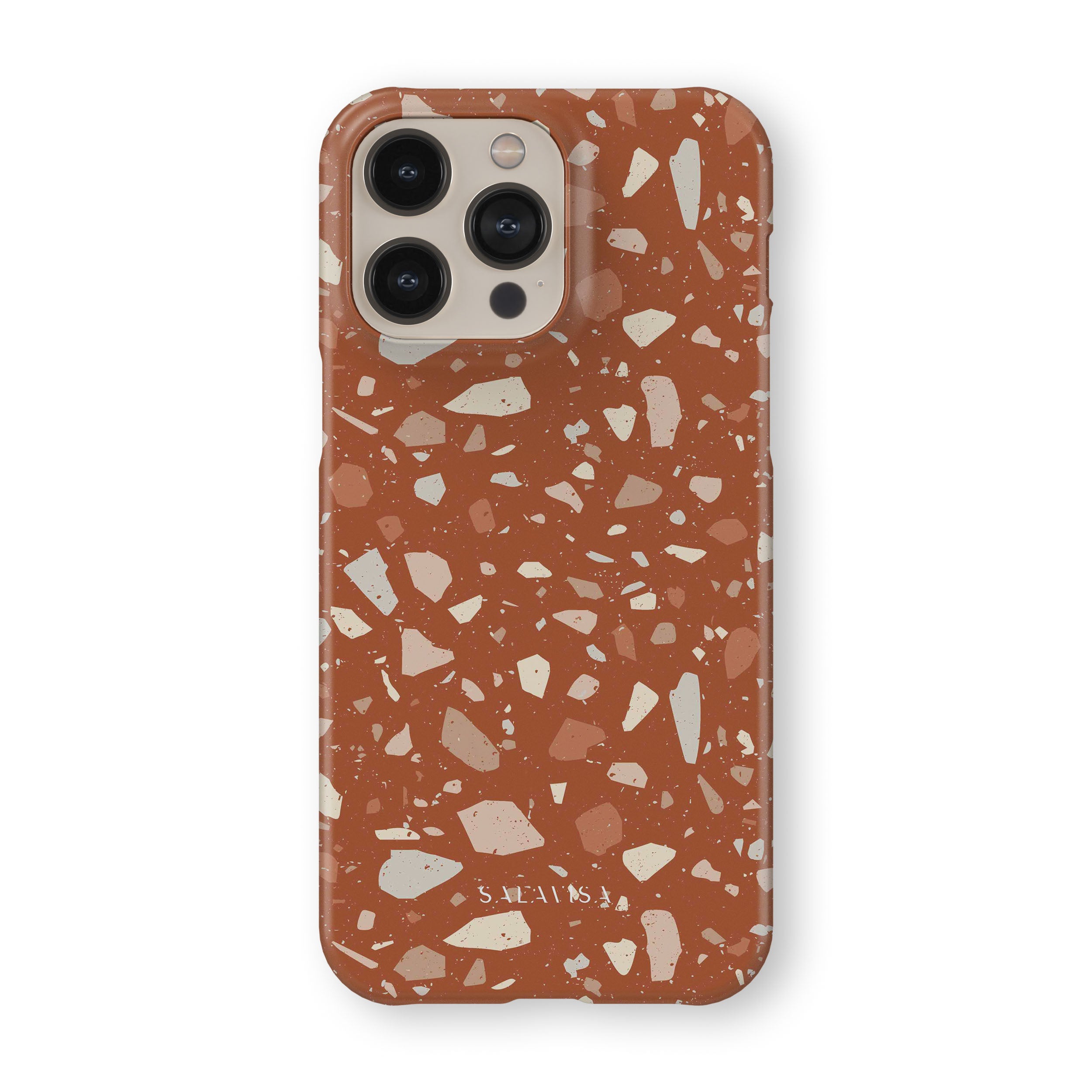 Stylish Orange Terrazzo Pattern Phone Case - Durable Protective Cover for iPhone & Samsung - Perfect for Everyday Use, Travel & Fashion Accessories