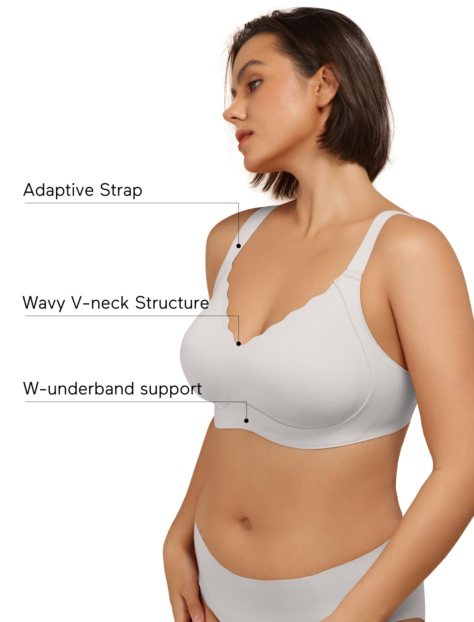 Women's Seamless Scalloped Bralette - No Underwire Wireless Bra for Everyday Comfort & Support | Perfect for Yoga, Lounge & Sleepwear