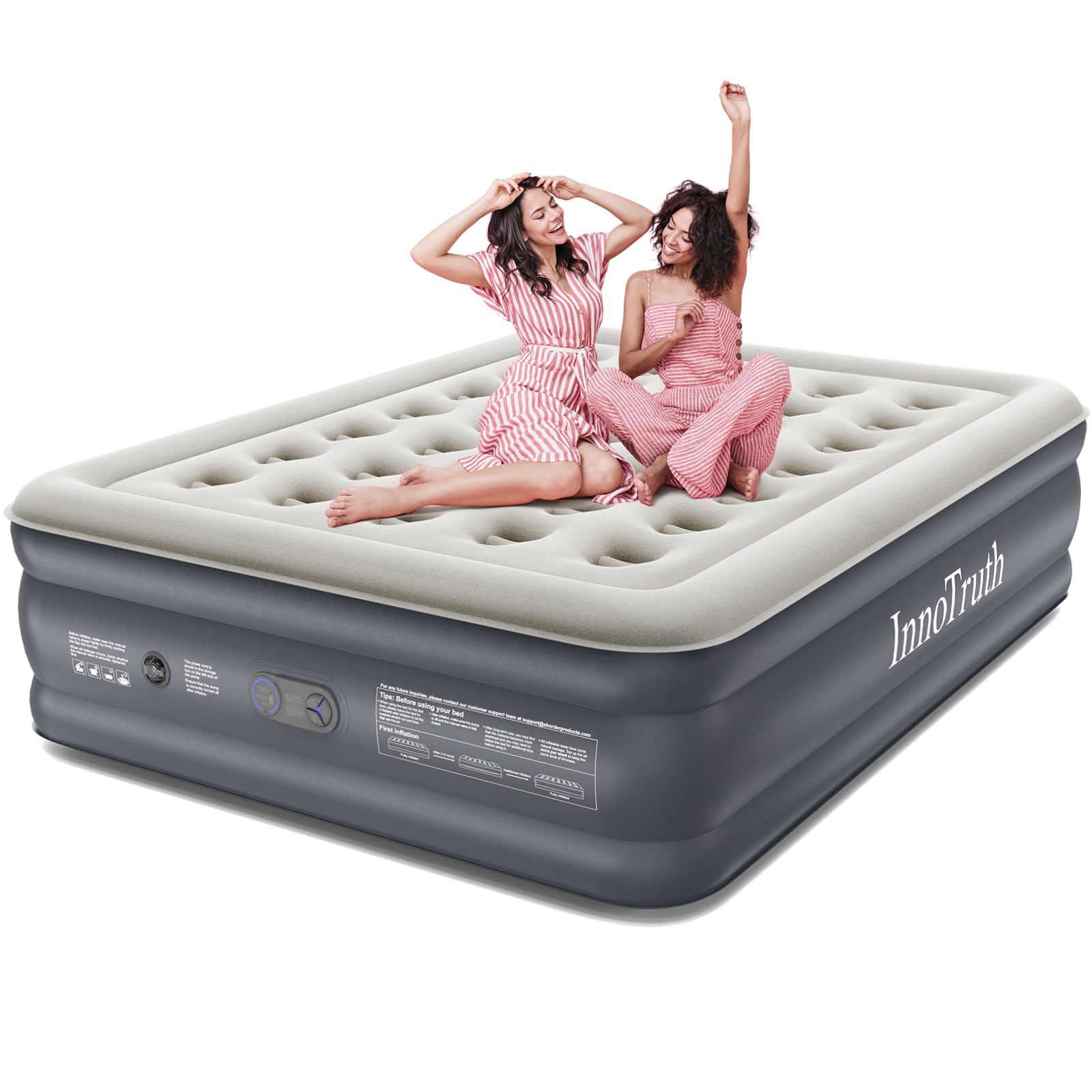 InnoTruth Queen Air Mattress with Built-in Pump - 18