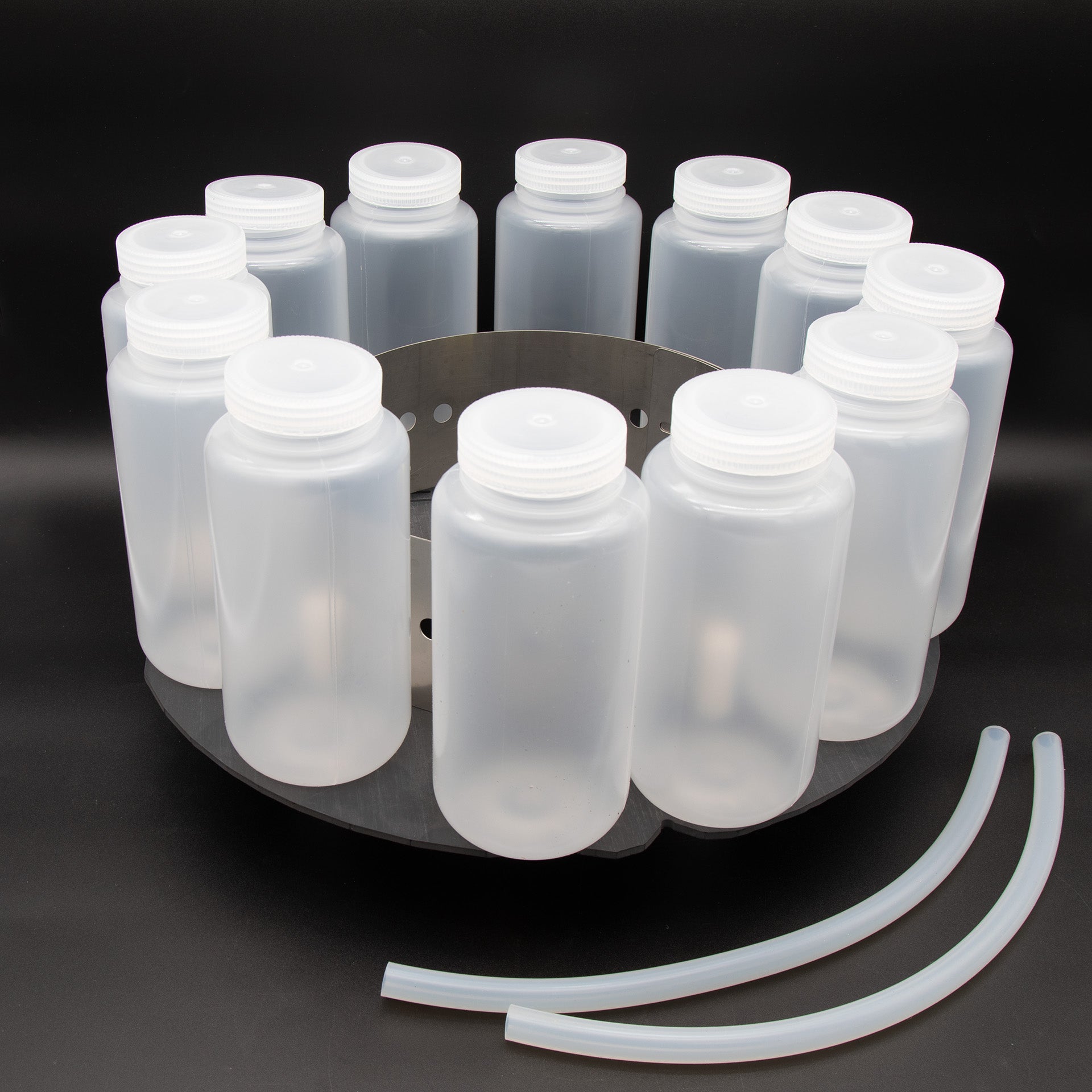 6700 / 6712 Full Size Portable Sampler Bottle Kit - 12 Pack 1 Liter Polypropylene Bottles for Water Testing, Environmental Monitoring & Laboratory Sampling