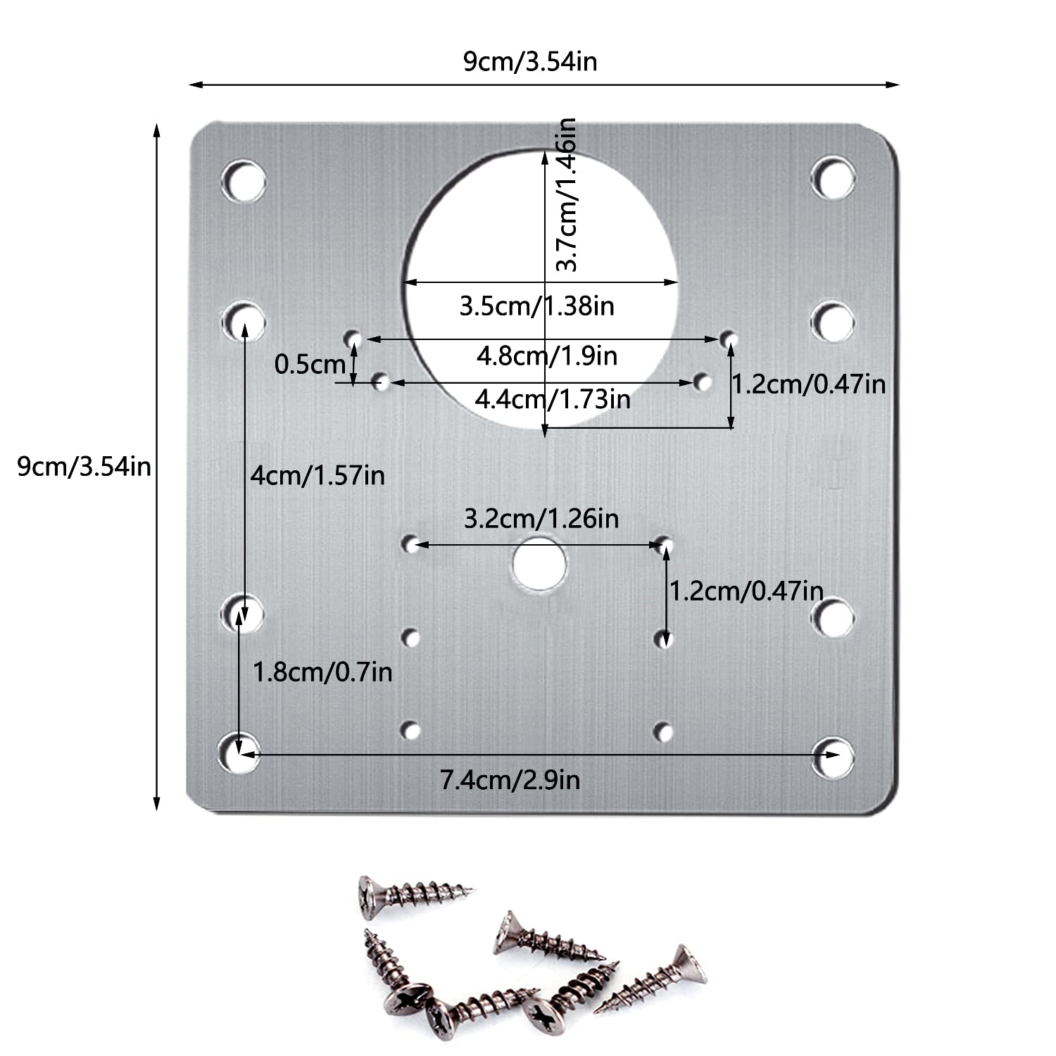 12PCS Stainless Steel Cabinet Hinges Repair Plate Kit - Heavy Duty Hinge Brackets for Kitchen Cupboard Door with Fixing Screws | Perfect for Cabinet Door Repair, DIY Home Improvement & Furniture Refurbishing