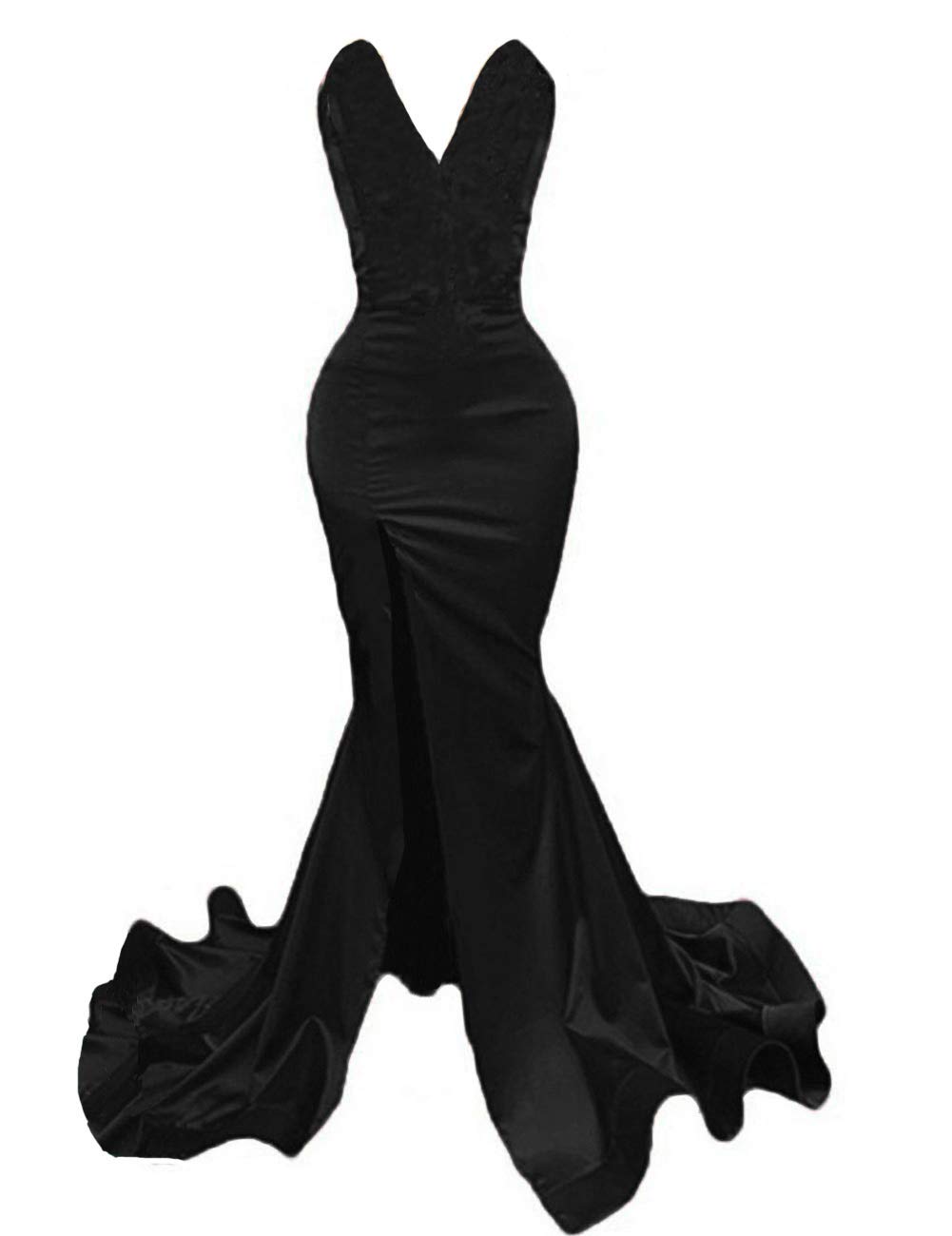**Elegant Lemai Women's Formal Mermaid Evening Gown with High Front Slit – Perfect for Prom, Cocktail Parties & Red Carpet Events**