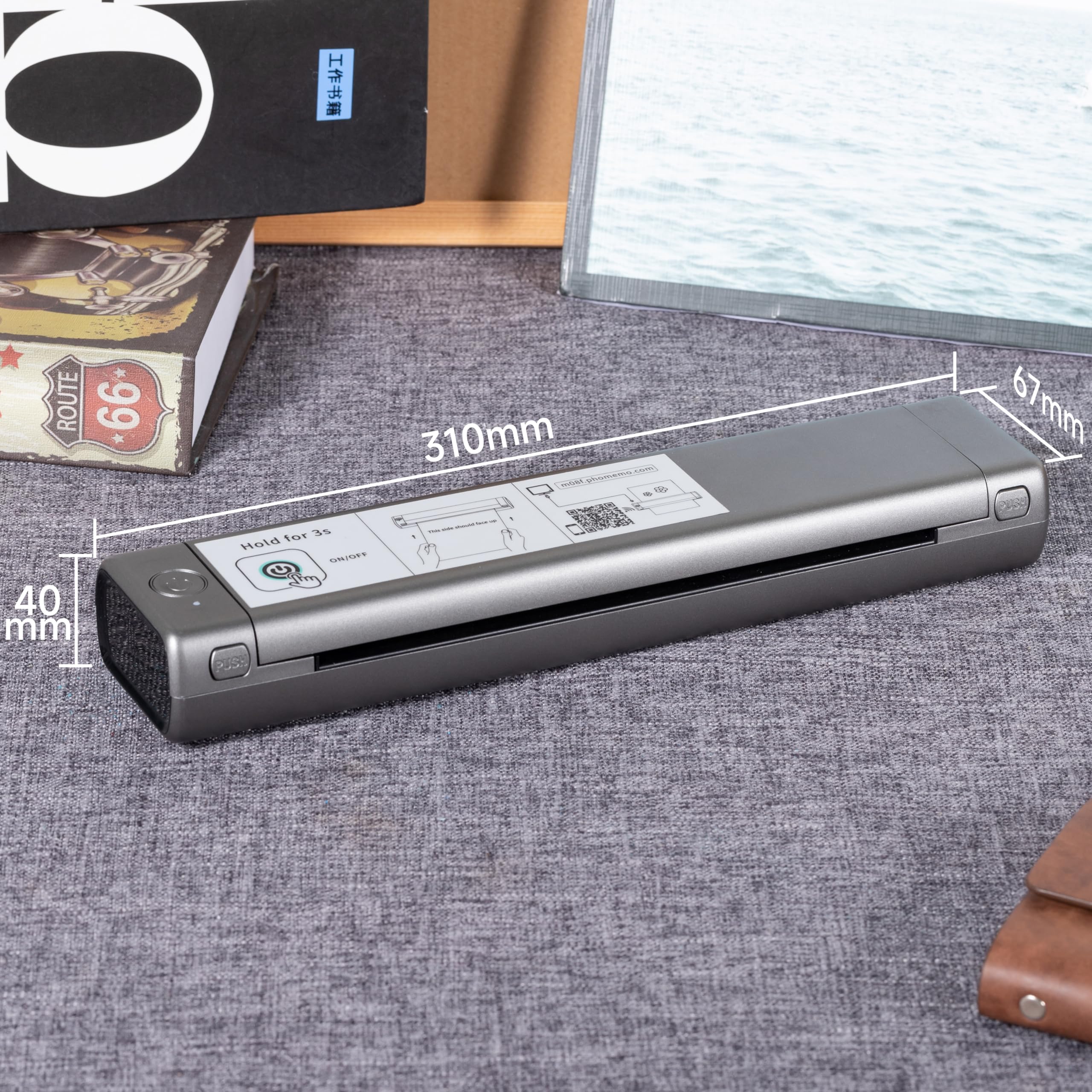 Phomemo M08F Bluetooth Thermal Tattoo Stencil Printer Kit - Wireless Portable Tattoo Machine with 10 Transfer Papers, Smartphone & PC Compatible (Grey) - Perfect for Professional Tattoo Artists & Home Studios