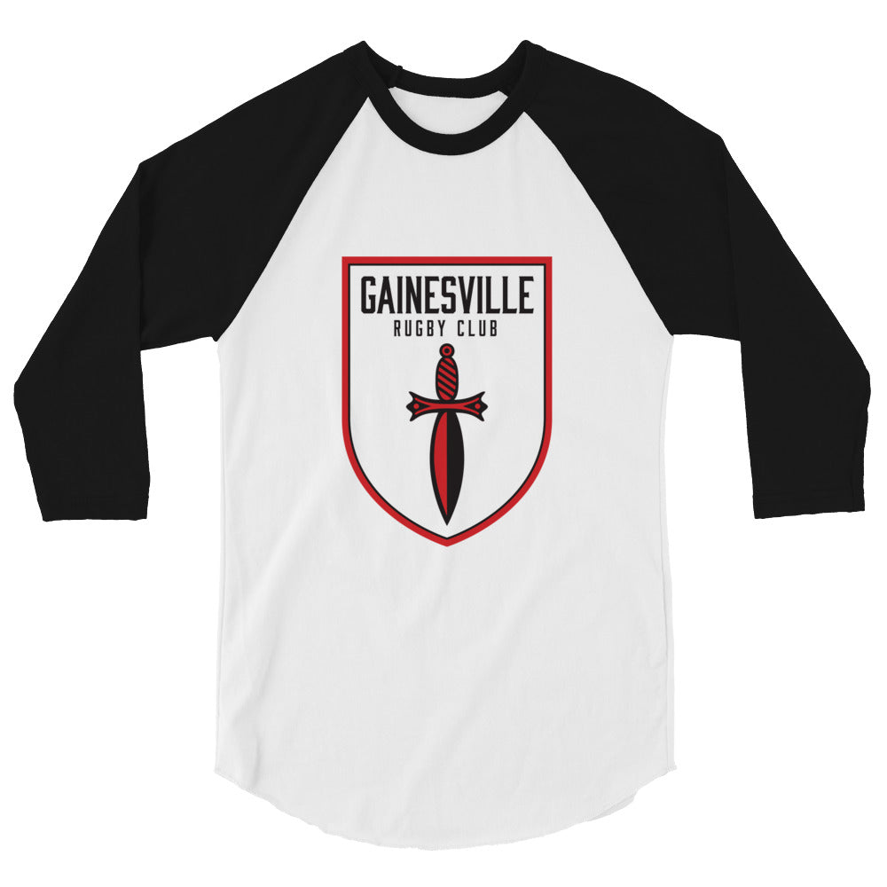 Gainesville Spartans RFC Raglan 3/4 Sleeve T-Shirt - Comfortable Rugby Fan Apparel for Game Day & Casual Wear