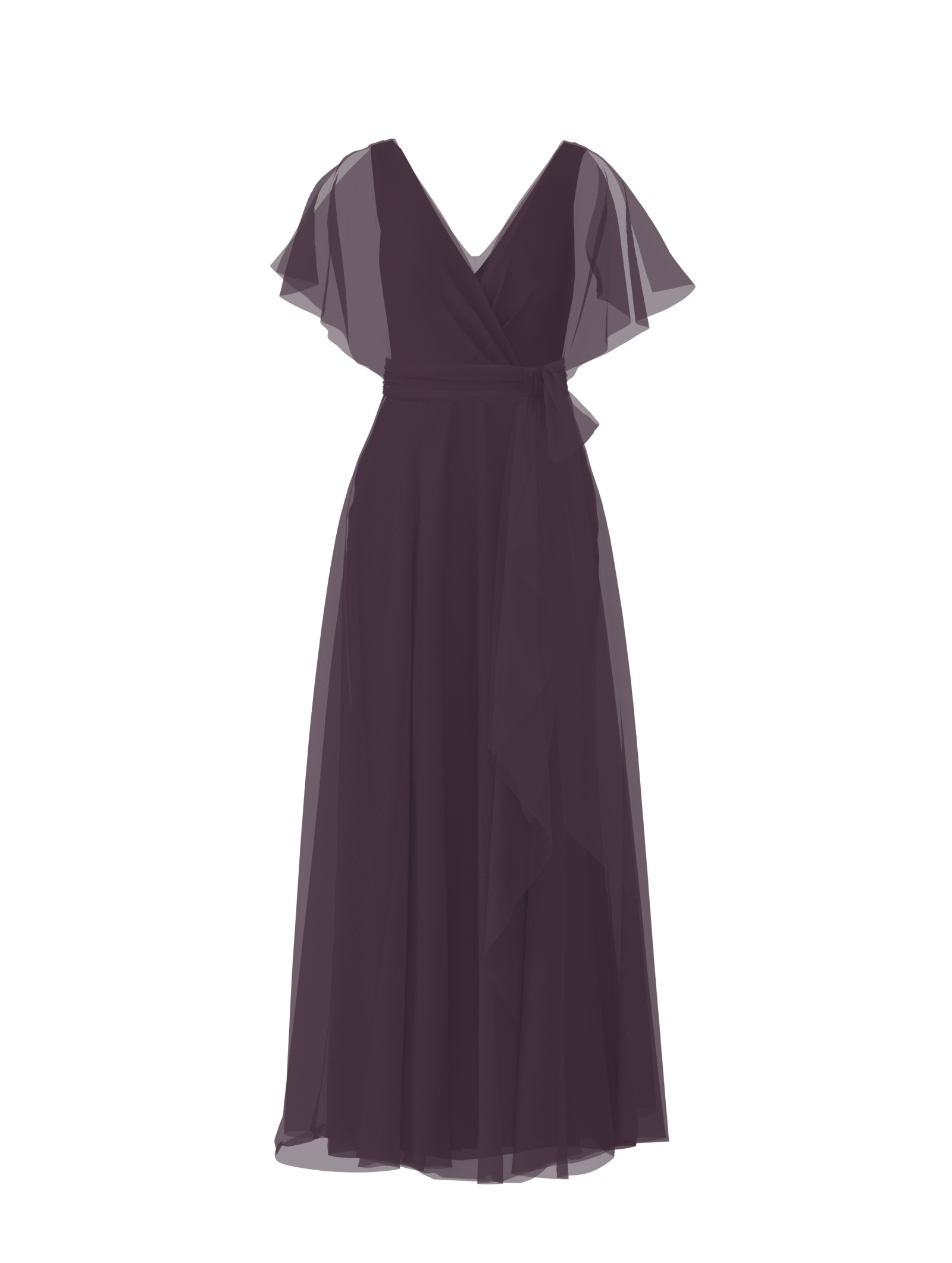 Ava Bodice with Jaycie Skirt and Sash Belt in Plum - Elegant Women's Matching Outfit for Parties, Weddings & Special Occasions