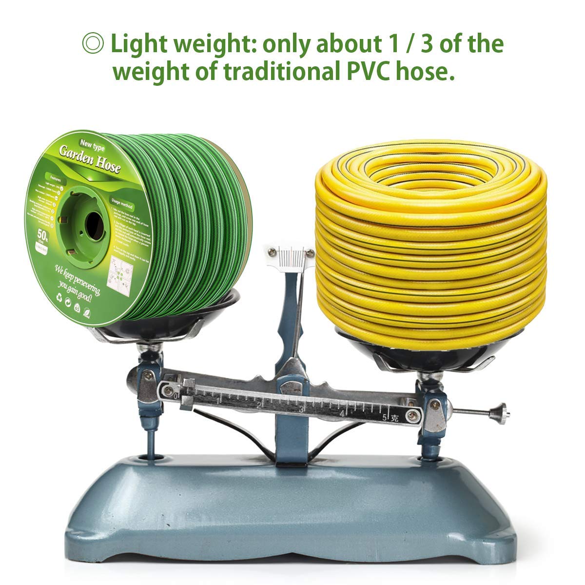 Persevere Lightweight Garden Hose 50FT - Kink-Free, Flexible Water Hose for Lawn, Yard & Garden Care, Car Washing & Home Cleaning | Durable Outdoor Watering Solution for Gardening, Washing Vehicles & Household Use