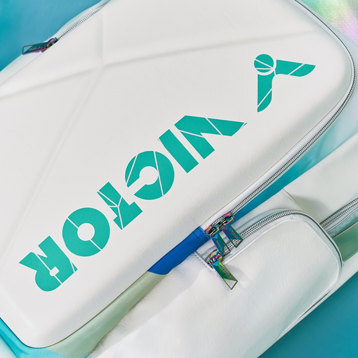 Victor Tai Tzu Ying Badminton Backpack BR5833TTY - Lightweight Sports Bag for Tennis & Gym (Bright White/Cockatoo Green) - Perfect for Training, Travel & School Use