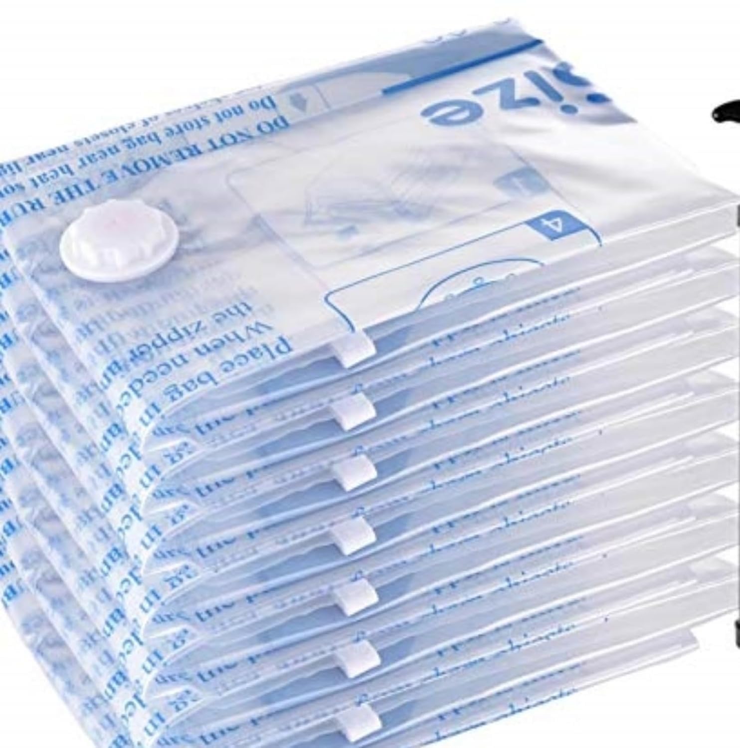 8 Large Vacuum Storage Bags - Space Saving Airtight Compression Sealer Bags for Clothes, Pillows, Comforters, Blankets & Bedding | Perfect for Travel, Seasonal Storage & Home Organization