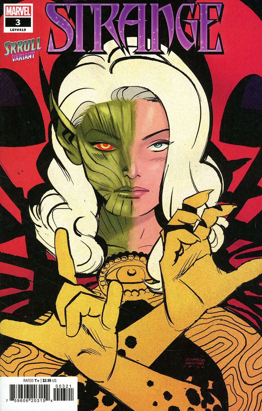 Strange (3rd Series) #3A VF/NM Marvel Comic Book - 419 Skrull Variant | Collectible Superhero Comic for Marvel Fans & Investors