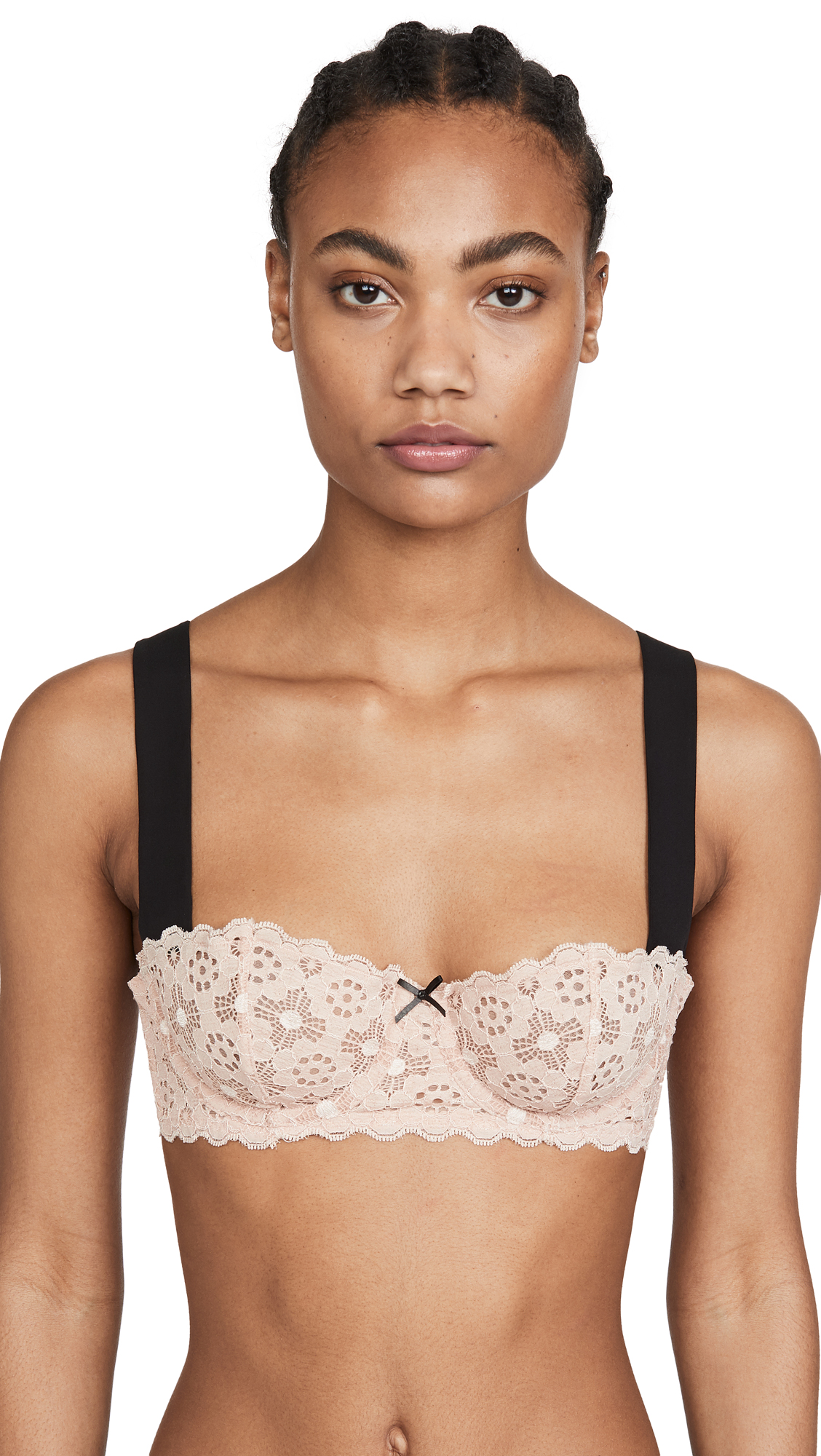 Fleur du Mal Women's Crochet Lace Balconette Bra - Sexy Comfortable Underwire Push Up Bralette for Date Night & Special Occasions