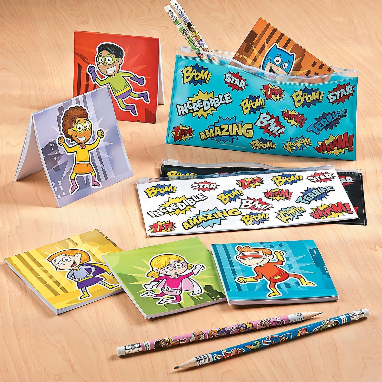 Fun Express Superhero Pencils - 24-Pack Printed School Supplies for Kids | Perfect for Classroom, Homework & Creative Drawing | Bulk Pencils for Teachers & Students