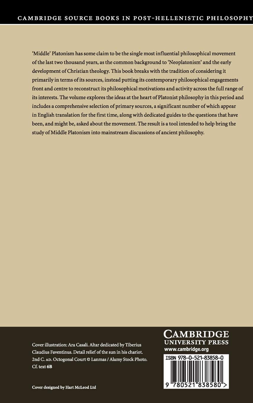 Platonist Philosophy 80 BC to AD 250: Introduction & Translated Sourcebook | Cambridge Post-Hellenistic Philosophy Collection | For Academic Research & Ancient Philosophy Studies