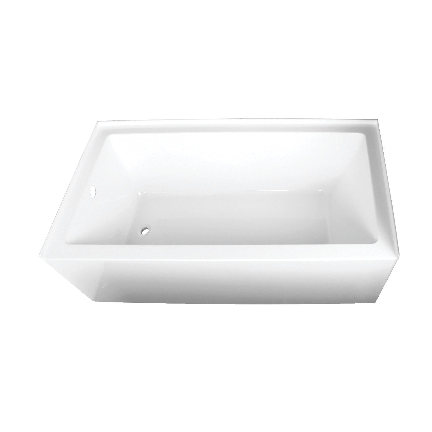 Aqua Eden VTAP663222L 66-Inch Acrylic Rectangular 3-Wall Alcove Bathtub - Left Hand Drain, Glossy White - Perfect for Modern Bathrooms & Spa-Like Retreats