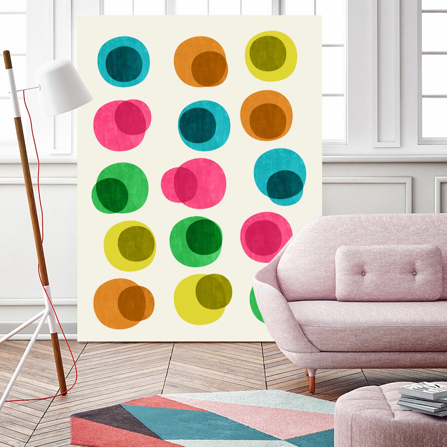Stylish Circle Pattern Decor - Modern Geometric Wall Art for Home & Office | Perfect for Living Room, Bedroom, and Workspace Decorations