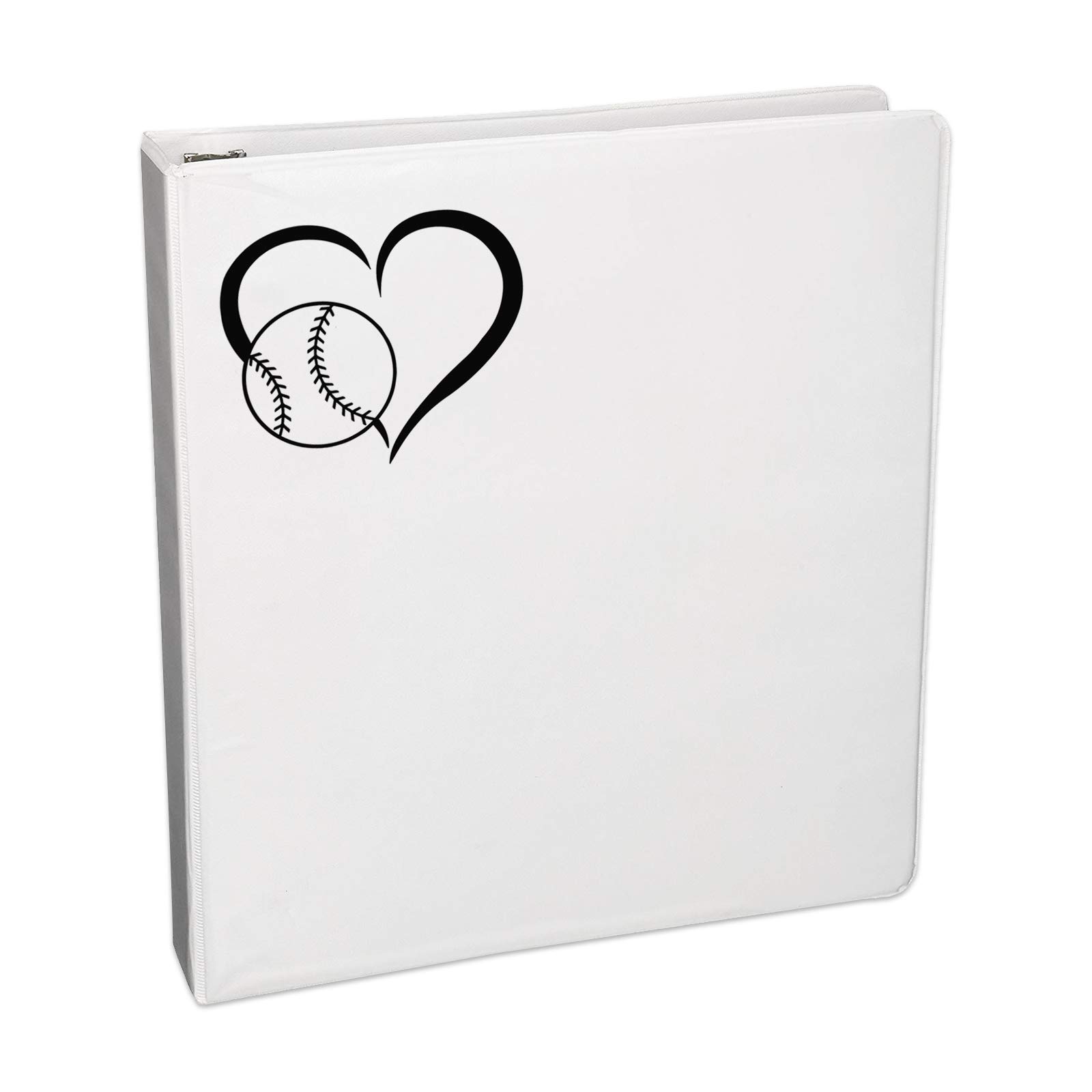 Baseball Heart Decal Sticker - 5.5 Inch Black Vinyl for Notebook, Car, Laptop - Perfect for DIY Crafts, School Supplies & Personalizing Your Belongings