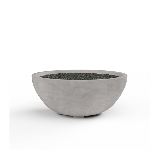 41 Inch Concrete Fire Bowl - Outdoor Fire Pit for Patio, Garden, Backyard, and Camping - Perfect for Warm Evenings and Gatherings