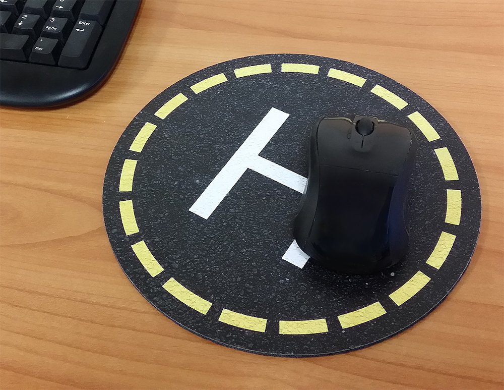 Helipad Mouse Pad - Large Non-Slip Gaming Mouse Mat with Smooth Surface for PC, Laptop, Office & Home Use - Perfect for Work, Gaming & Graphic Design