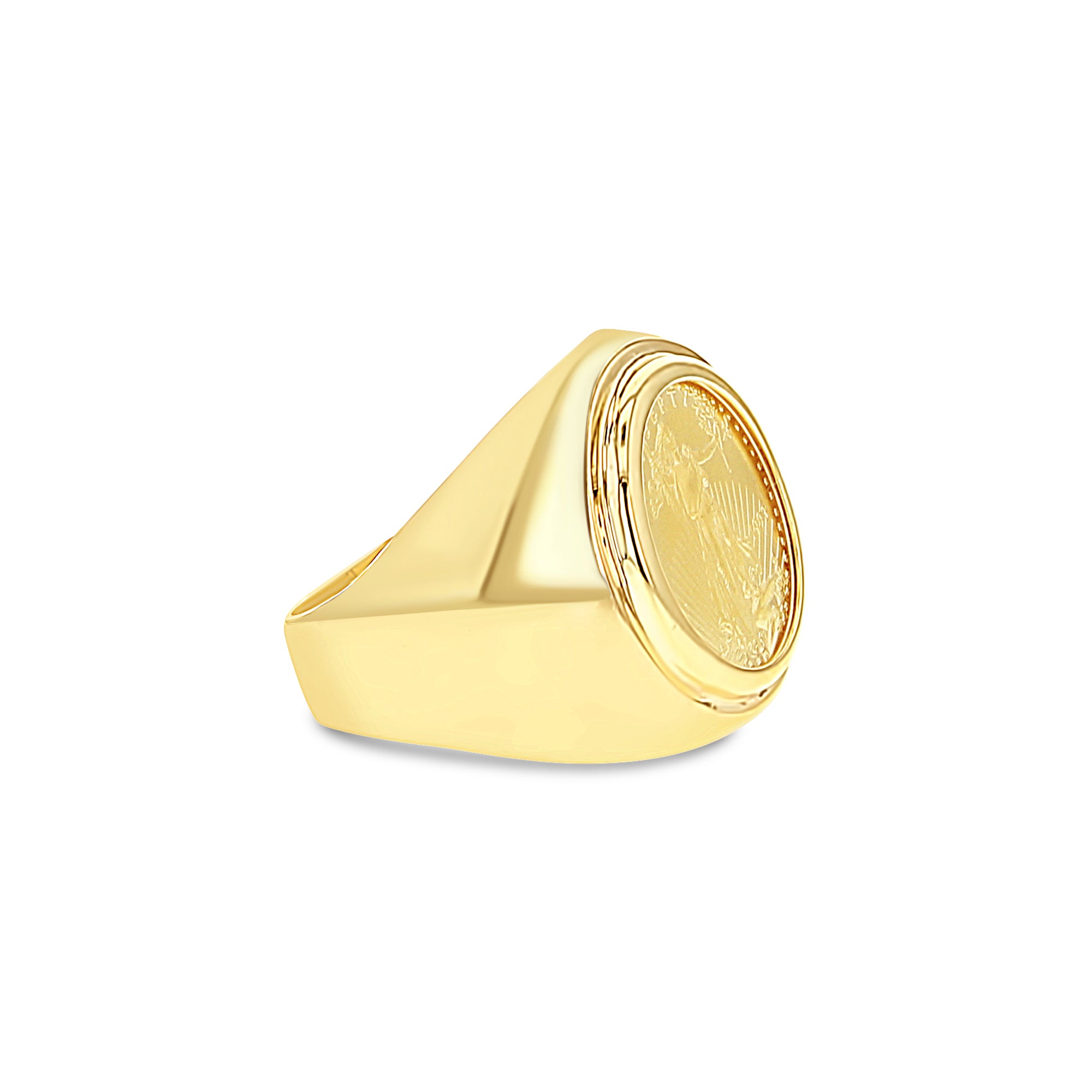 1/10 oz American Eagle Lady Liberty Polished Gold Ring - Perfect for Gifts, Investment & Everyday Wear
