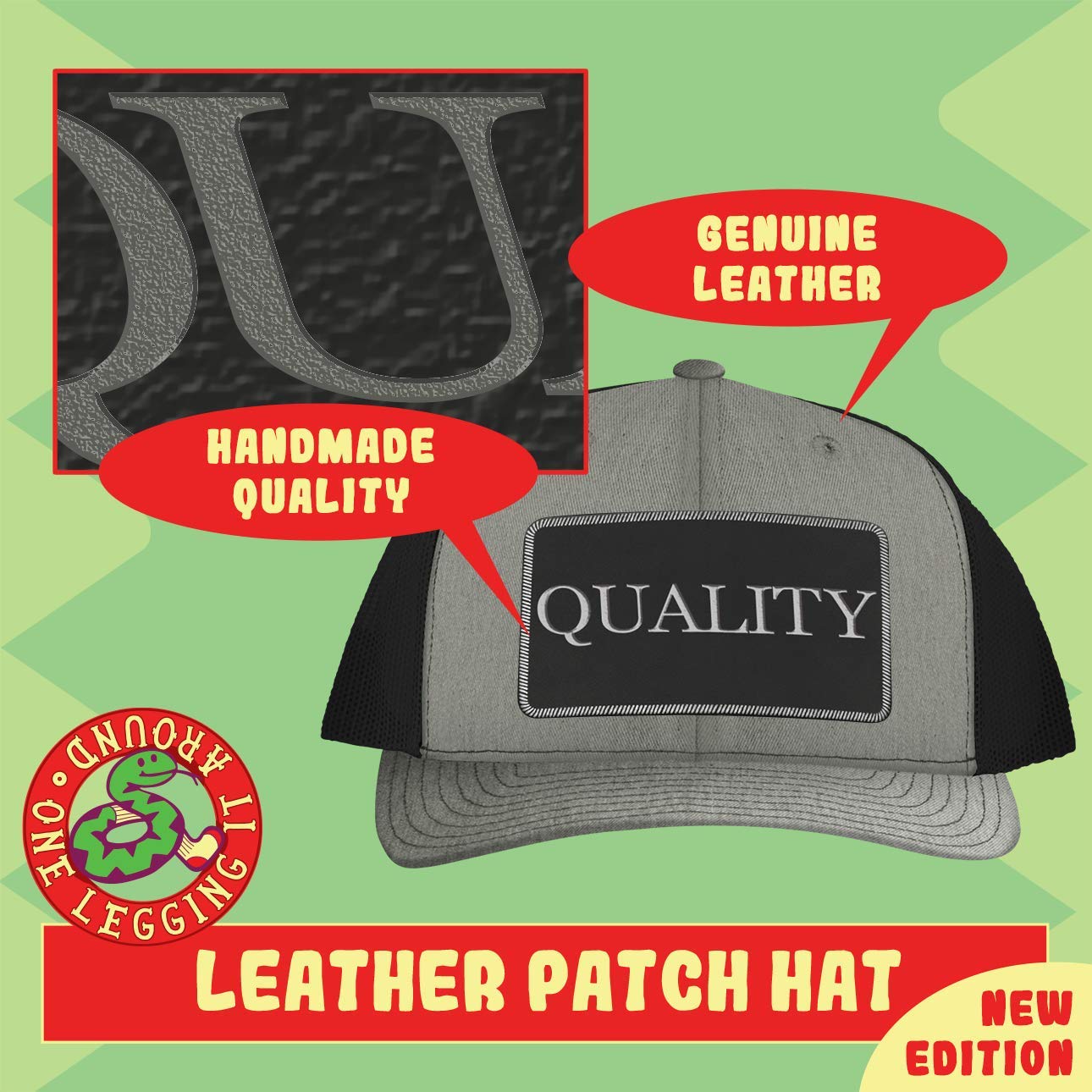 Custom Engraved Leather Black Patch Trucker Hat - Maple Syrup Maker Design for Outdoor Work & Casual Wear