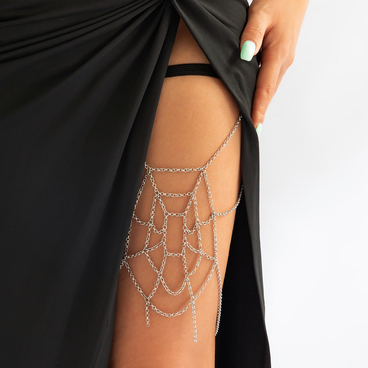 Elegant Women's Geometric Body Chain Jewelry - Stylish Layering Piece for Parties, Beach & Boho Fashion