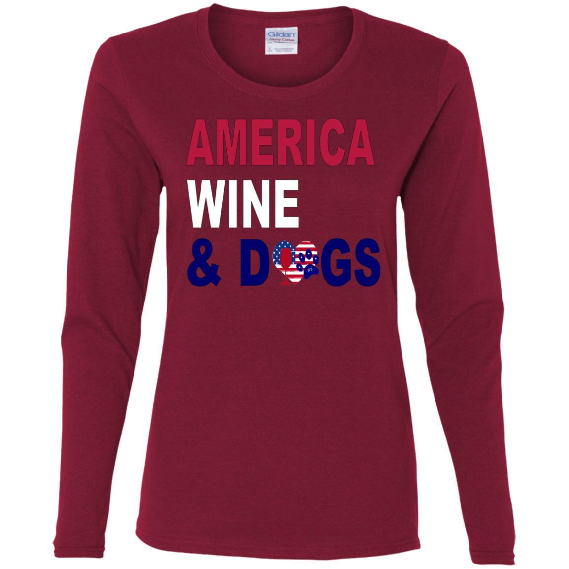 WineyBitches.Co Women's Long Sleeve Cotton T-Shirt - Soft Casual Shirt for Everyday Wear, Lounge & Outfits
